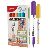 Набор акриловых маркеров Deco Marker FX 463, «Пастель», 6 цветов, 0.7 мм