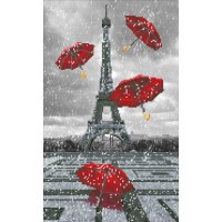 Мозаика алмазная Фрея «Париж. Летящие зонтики», 32х52 см, холст ALV-75
