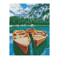 Мозаика алмазная Три совы «Озеро в Альпах», 30х40 см, холст АМ3040_47531