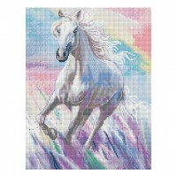Мозаика алмазная Три совы «Белая лошадь», 30х40 см, холст АМ3040_47536