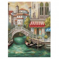 Мозаика алмазная Три совы «Венецианский канал», 40х50 см, холст на деревянном подрамнике АМП4050_47615