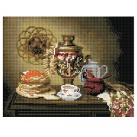 Мозаика алмазная Три совы «Чаепитие», 30х40 см, холст на деревянном подрамнике АМП3040_47590