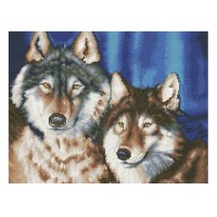 Мозаика алмазная Три совы «Волки», 40х50 см, холст на деревянном подрамнике АМП4050_47619