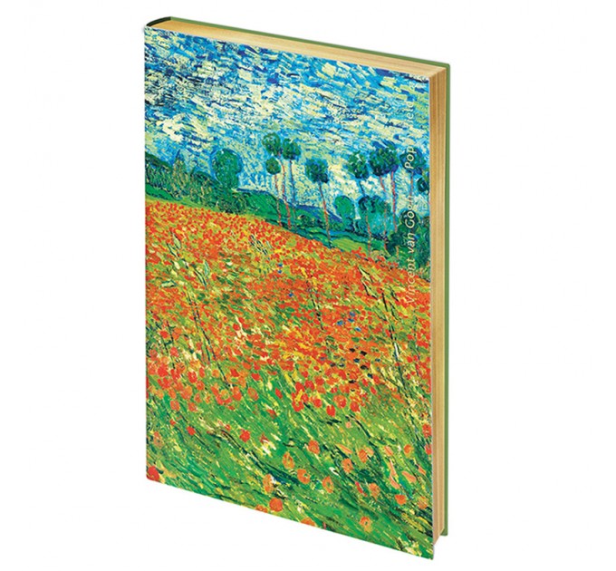 Книжка записная A5, 80 л., клетка, кожзам, Greenwich Line, «Vision. Van Gogh. Poppy field» NA5_30772