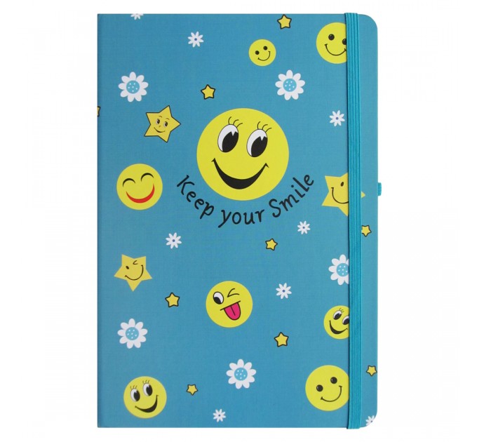 Блокнот А5, 80 л., на резинке, «Keep your Smile» 3783-28L