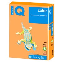 Бумага A4, 500 л., 80 г/м², оранжевый неон, IQ «Color neon» NEOOR