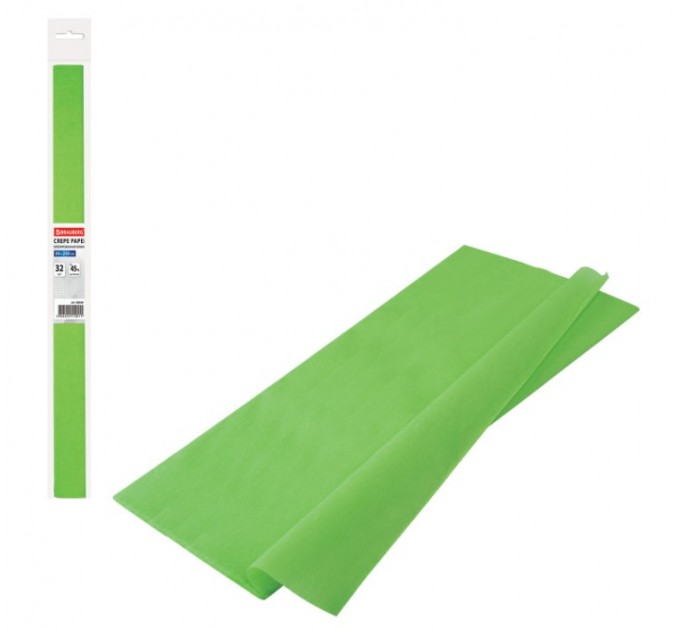 Бумага креповая 50х2.5, светло-зеленая 126536