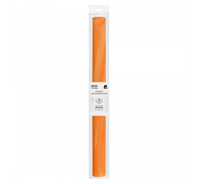 Бумага креповая 50 х 2,5 светло-оранжевая CR_43953