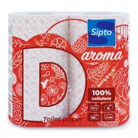 Бумага туалетная Sipto Deco Aroma, запах клубники, 2 слоя, 4 шт 717