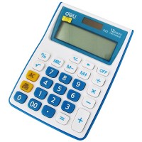 Калькулятор 12-разрядный, карманный Deli DL-1122, синий