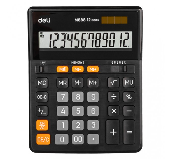 Калькулятор 12-разрядный, настольный, Deli М888