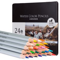 Художественные акварельные карандаши 24 цвета, в металлическом пенале 6521