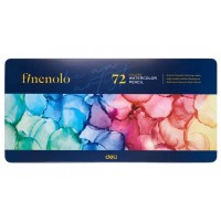Карандаши 72 цвета, акварельные, в металлическом пенале, Finenolo C129-72