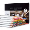 Художественные акварельные карандаши 36 цветов, в металлическом пенале 6522