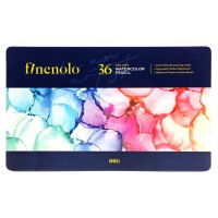 Карандаши 36 цветов, акварельные, в металлическом пенале, Finenolo C129-36