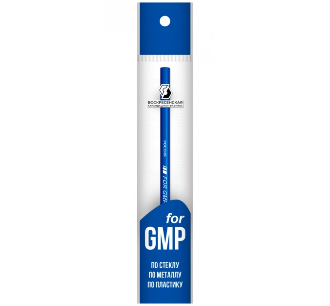 Карандаш по стеклу, металлу, пластику FOR GMP, синий, ВКФ 1Р-1381