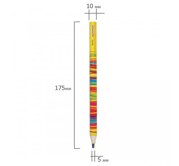 Карандаш утолщенный с многоцветным грифелем, «ЮНЛАНДИЯ» 181373