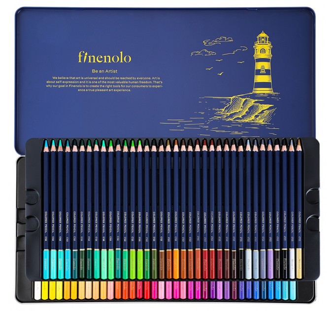 Карандаши 72 цвета, в металлическом пенале, Finenolo C122-72