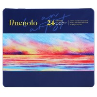 Карандаши 24 цвета, в металлическом пенале, Finenolo C122-24