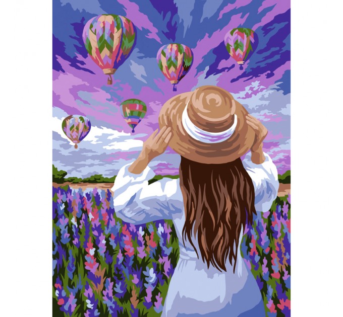 Картина по номерам с акриловыми красками «Воздушные шары», 30х40 см, на картоне КК_44053
