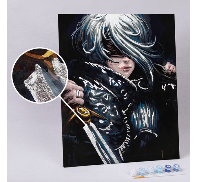 Картина по номерам Фрея (с поталью) «Серебряный рыцарь», 40х50 см, холст PNB/PLPT-176