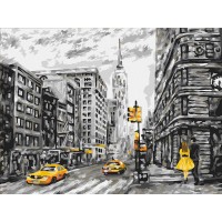Картина по номерам с акриловыми красками «Желтый Нью-Йорк», 30x40 см, на картоне КК_44069