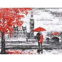 Картина по номерам с акриловыми красками «Красный Лондон», 30х40 см, на картоне КК_44071