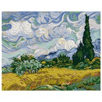 Картина по номерам Фрея «Винсент ван Гог, Пшеничное поле с кипарисами», 40х50 см MET-PNB/PL-002