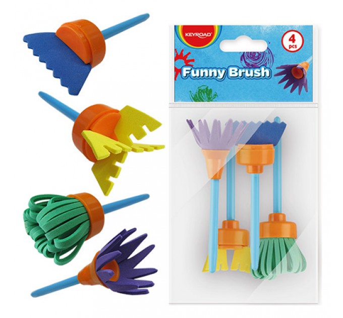 Кисти набор 4 шт., фигурные, FUNNY BRUSH KR971858