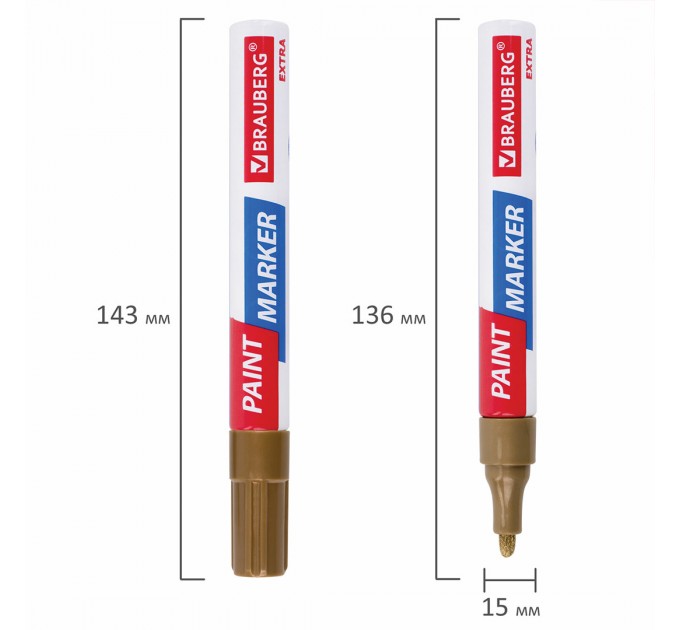 Маркер-краска золотой, EXTRA, 4.0 мм 151981