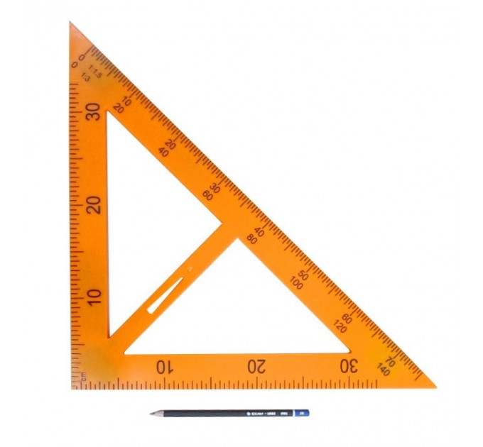 Набор чертежный 5 предметов для классной доски (2 треугольника+транспортир+линейка+циркуль) RS01