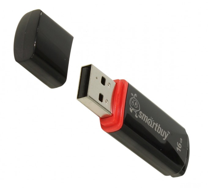 Флеш-накопитель 16 Гб, USB, SMART BUY, черный SB16GBCRW-K