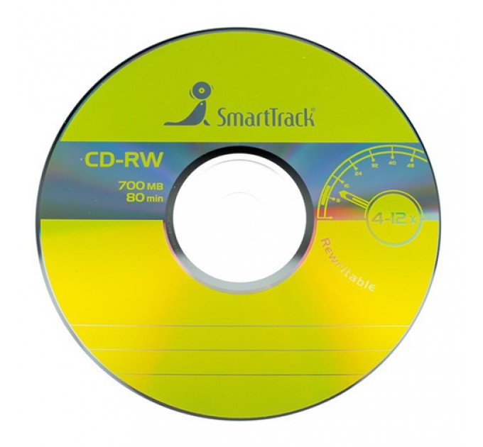 Диск CD-RW, 700 Mb, 4-12 x, Slim, SMART TRACK, в конверте CD-RW700MB