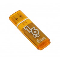 Флеш-накопитель 16 Гб, USB, SMART BUY, GLOSSY, оранжевый SB16GBGS-Or