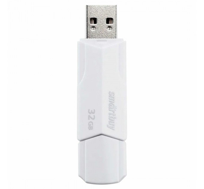 Флеш-накопитель 32 Гб, USB 2.0, SMART BUY Clue, белый SB32GBCLU-W