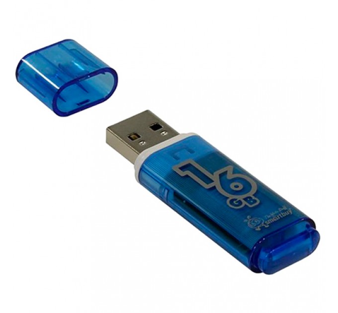 Флеш-накопитель 16 Гб, USB, SMART BUY, GLOSSY, синий SB16GBGS-B