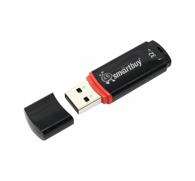 Флеш-накопитель 32 Гб, USB, SMART BUY, черный SB32GBCRW-K