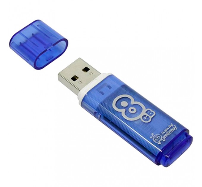 Флеш-накопитель 8 Гб, USB, SMART BUY, GLOSSY, синий SB8GBGS-B