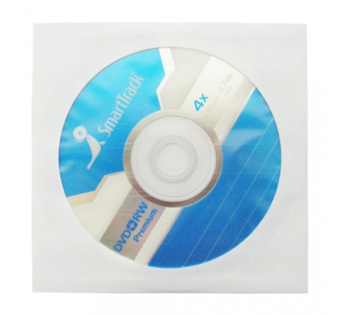 Диск DVD+RW, 4.7 Gb, 4 x, SMART TRACK, в конверте DVD+RW4.7Gb