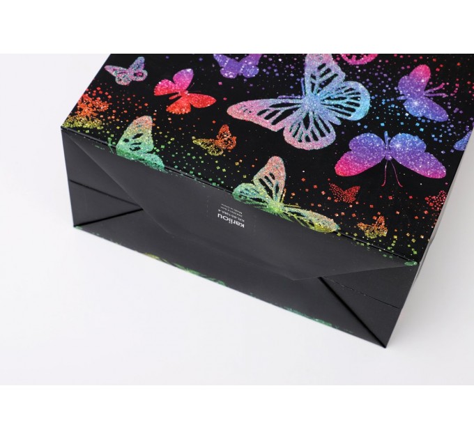 Пакет бумажный, подарочный, «Бабочки на черном» KR8519M-1-4