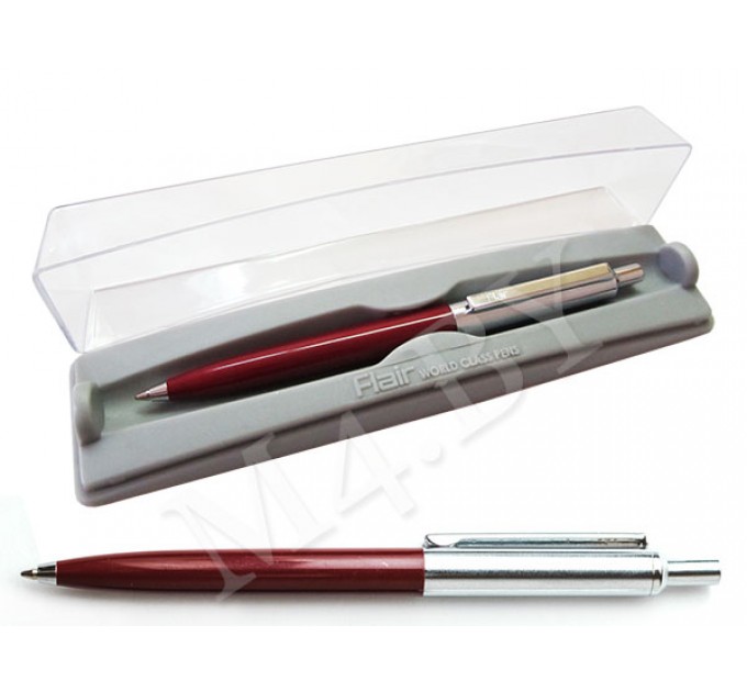 Набор подарочный ручка в футляре, красный корпус, HALF METAL 544красн/хром Р-16-А