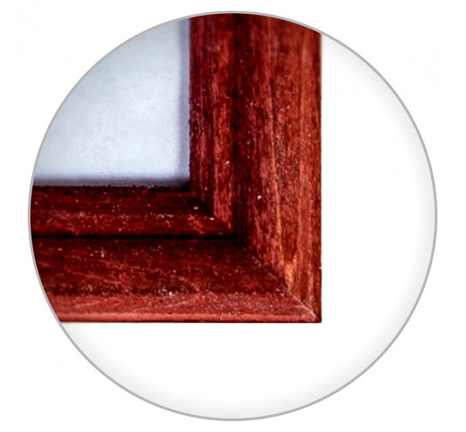 Рамка деревянная со стеклом 15х21, красное дерево 17021521