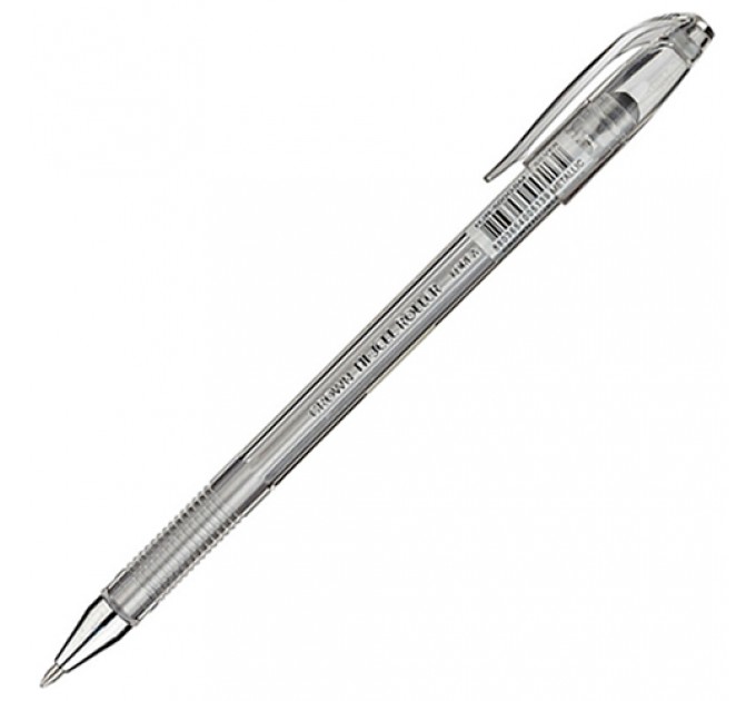 Ручка гелевая, металлик серебро, Crown 500GSM-HJR