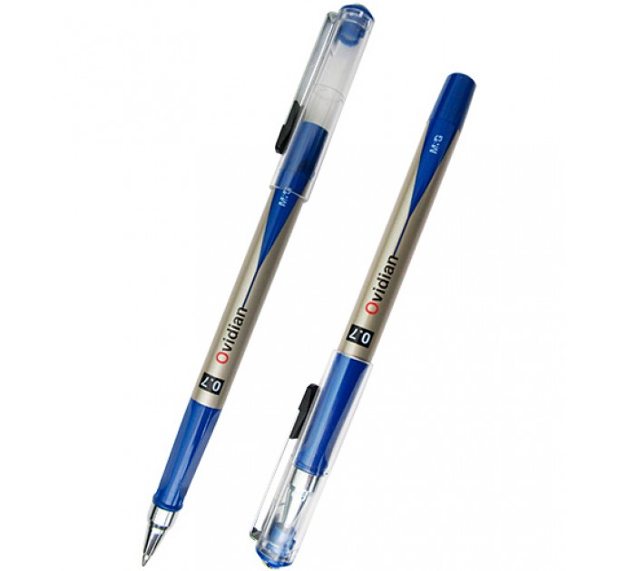 Ручка гелевая, синий стержень, 0.7 мм, OVIDIAN 11571AGP