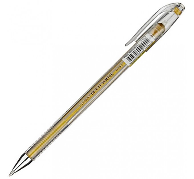 Ручка гелевая, металлик золото, Crown 500GSM-HJR
