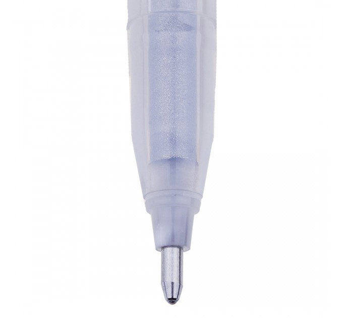 Ручка гелевая серебро с блестками, 1.0 мм MTJ-500GLS(D)