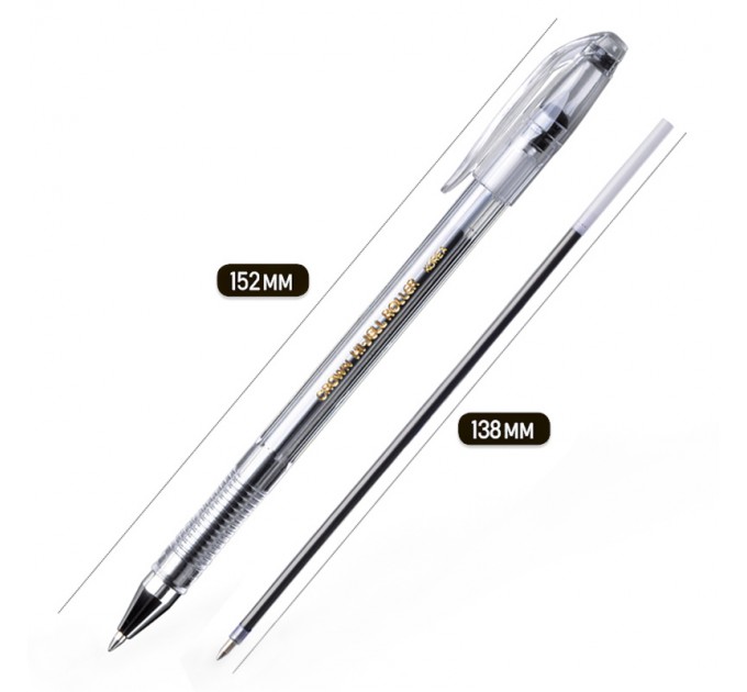 Ручка гелевая черная, 0.5 мм HJR-500B
