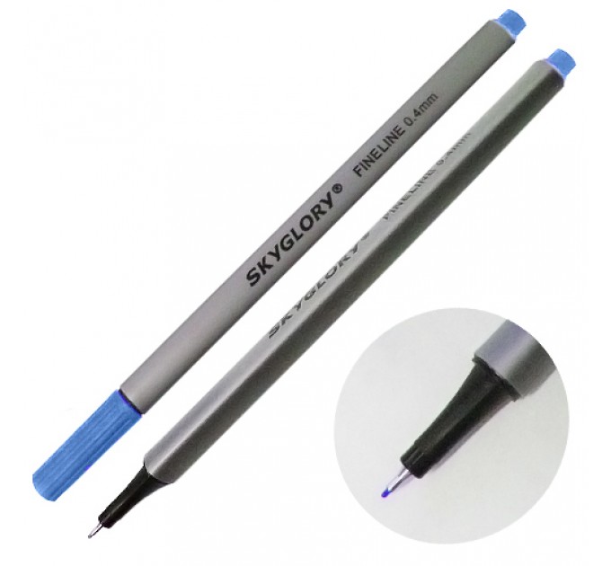 Ручка капиллярная (линер), 0.4 мм, синяя, SkyGlory SG860