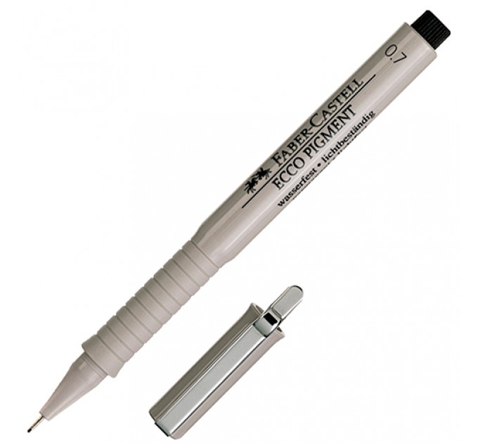 Ручка капиллярная (линер) Ecco Pigment, 0.7 мм, черная 166799