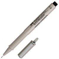 Ручка капиллярная (линер) Ecco Pigment, 0.4 мм, черная, Faber-Castell 166499